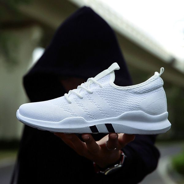 

2018 brand casual shoes lightweight sneakers black breathable lip-on men shoes fashion footwear white zapatos de hombre
