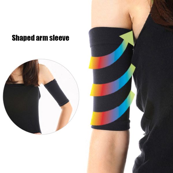 

1 pair arm shaping sleeves calf workout women shapewear shapebuilding yoga cover drop shipping, Black;gray