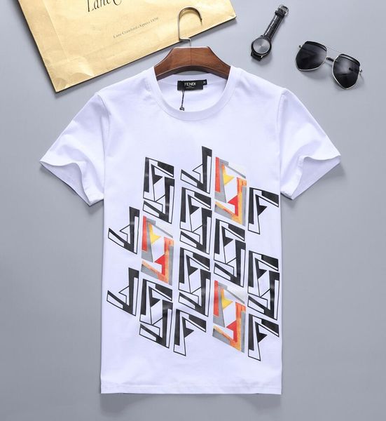 

100% cotton letter f summer men's t-shirt  - 3 xl men luxury designer brand 1f fendi tshirt 1f shirt, White;black