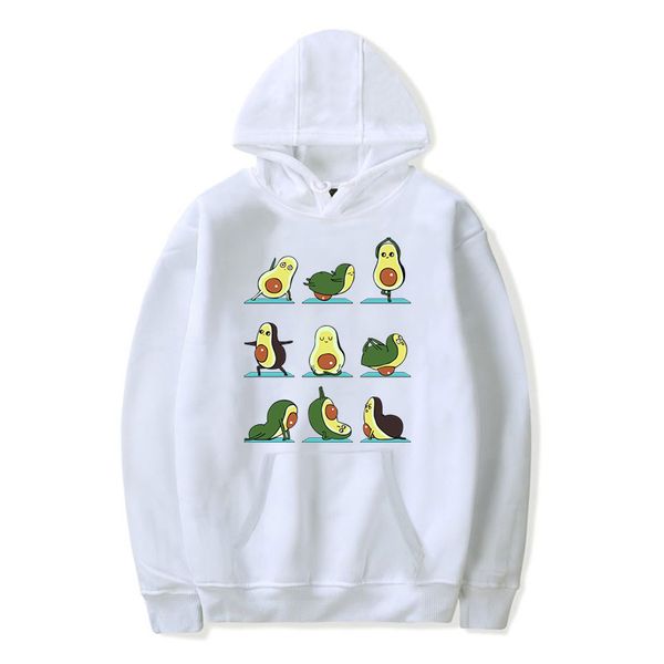 

men's hoodies & sweatshirts avocado winter streetwear cotton long sleeve autumn women/men harajuku cartoon hooded pullovers, Black