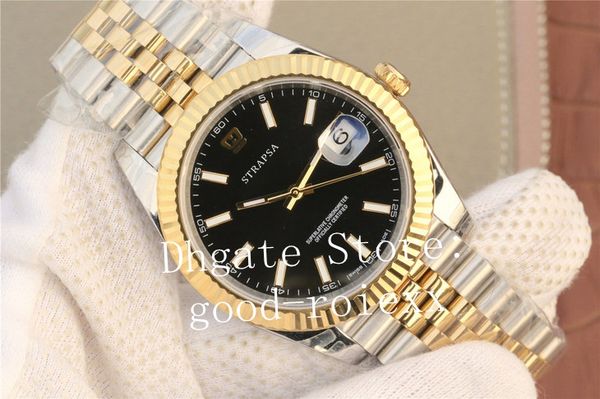 

luxury black mens automatic cal.3235 watch men auto date steel yellow gold jubilee bracelet 126333 eta 41mm mechanical perpetual 18k watches, Slivery;brown