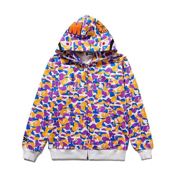 

bape fashion mens designer hoodies men women designer zippe jacket bape mens camouflage print hip hop sweatshirts, Black
