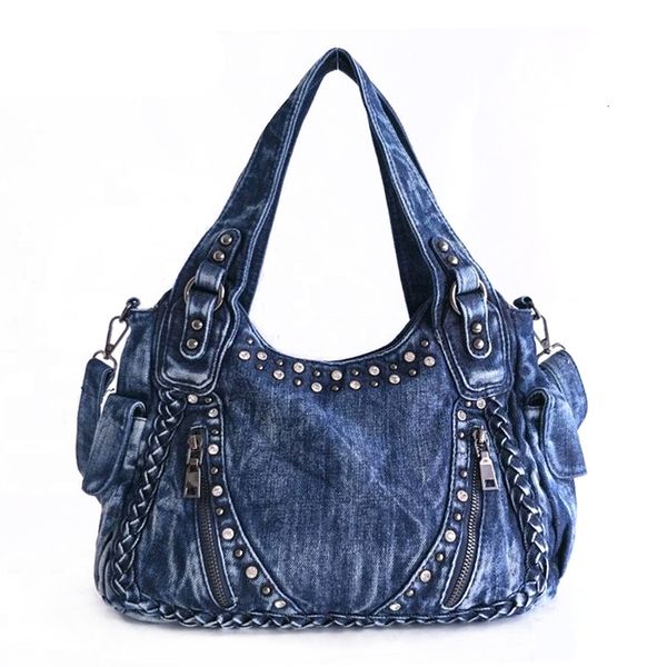 

designer handbags women bag 2019 fashion denim handbags female jeans shoulder bags weave design women tote bag