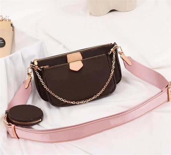 

designer luxury handbag purse flower shoulder crossbody bag multi pochette 3 pcs evening bag /cfy2003061