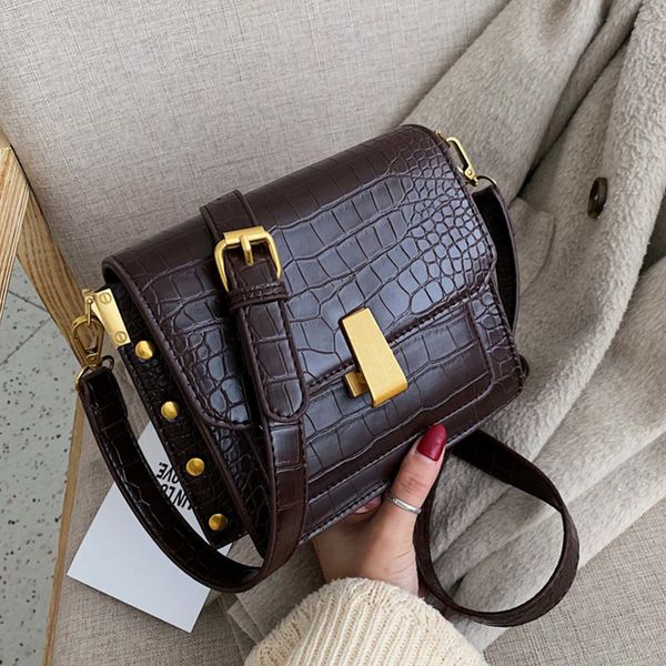 

крокодил pattern crossbody сумка для женщин 2019 малых цепной сумки маленькой сумки pu кожа рук сумки дама дизайнер сумки на ремне