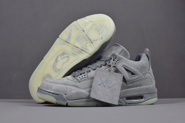 

2019 Kaws Jumpman 4 Travis x Houston Graffiti Black White Blue Denim Basketball Shoes High quality Mens Trainers 4s Sneakers Baskets 7-12