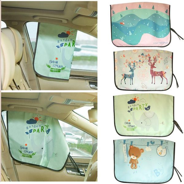 

car sunshade curtain high precision shade cloth car cartoon printed sunshade curtain window sun accessories