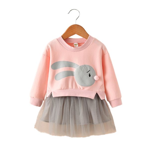 

baby kids girls dress 2019 new spring children princess clothing casual long sleeve dresses for girl cotton mesh toddler costume, Red;yellow