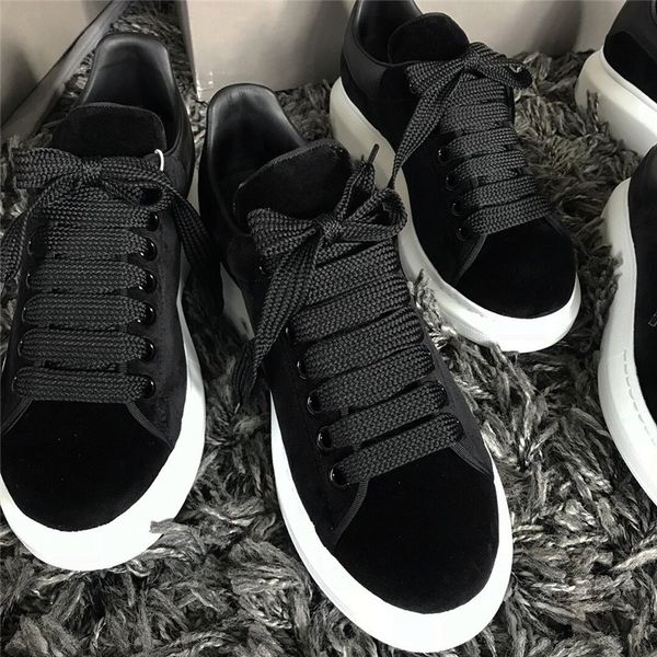 

new west men women designer sneakers womens shoes men fashion leather oversized-sole trainers white platform shoes t07, Black