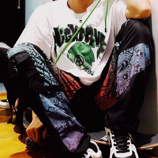 

20fw green cartoon character green printing tee t-shirt summer short sleeves men women street skateboard crew neck breathable hfhltx076, White;black