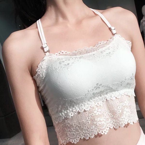 

lace woman camisole undershirt seamless ladies female floral cami tank lingerie womens underwear clothing 2019, Black;white
