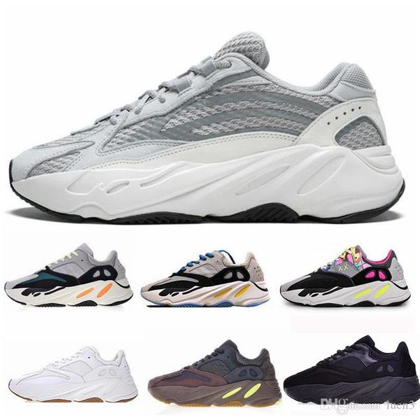 

lop 2019 New 700 Wave Runner Mauve Inertia Running Shoes Kanye West Shoes Men Women 700 V2 Static Sports Seankers Size 36-45