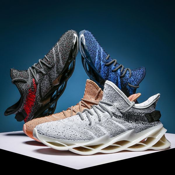

men outdoor running for men jogging walking sports shoes lace-up athletic breathable blade sneakers