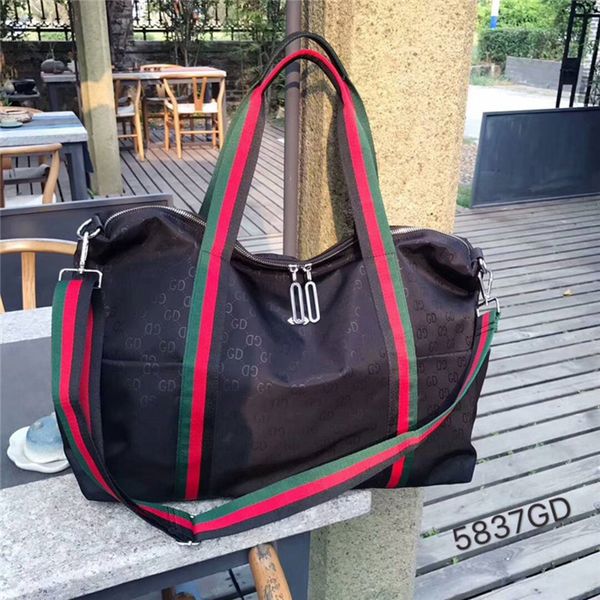 

nylon lady big handbag contrast bag stripe retro large capacity shoulder messenger bag women's shoulder bag 52