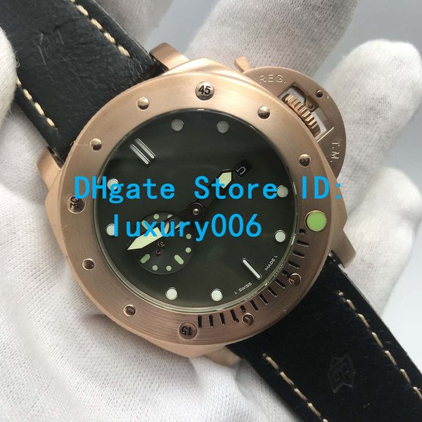 

Лучшее качество роскошные лучшие часы зеленый циферблат дайвинг часы PAM382 PAM00382 ме