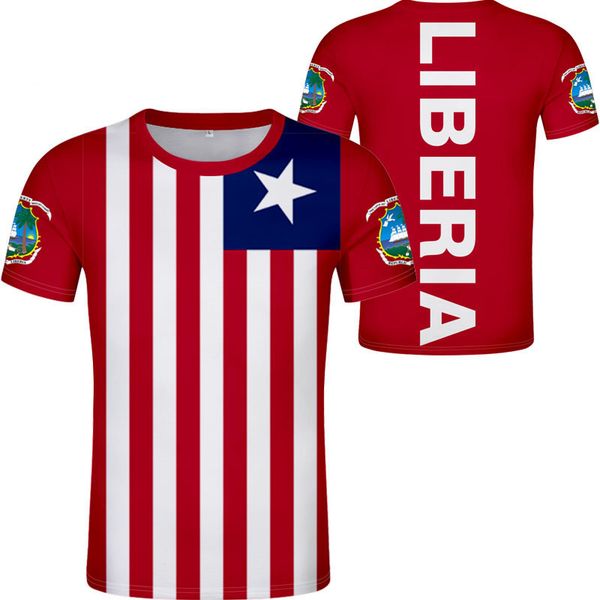 

lbr t clothes name diy print made college t-shirt number nation flag lr republic liberian country liberia custom logo shirt dujkt, Black