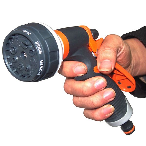 

8 pattern garden water gun hose nozzle mutifunctional household car washing yard water sprayer pipe tube nozzle sprinkle tools
