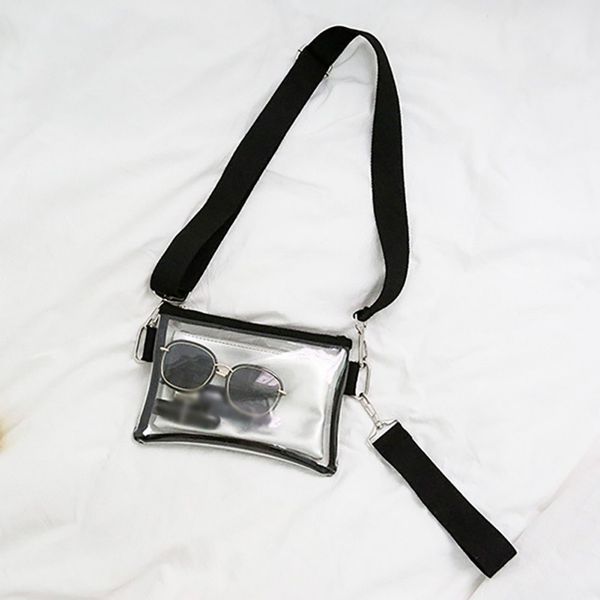 

women's bags leisure travel clutch bag ladies zipper korean transparent jelly package clear pvc jelly small shoulder bag