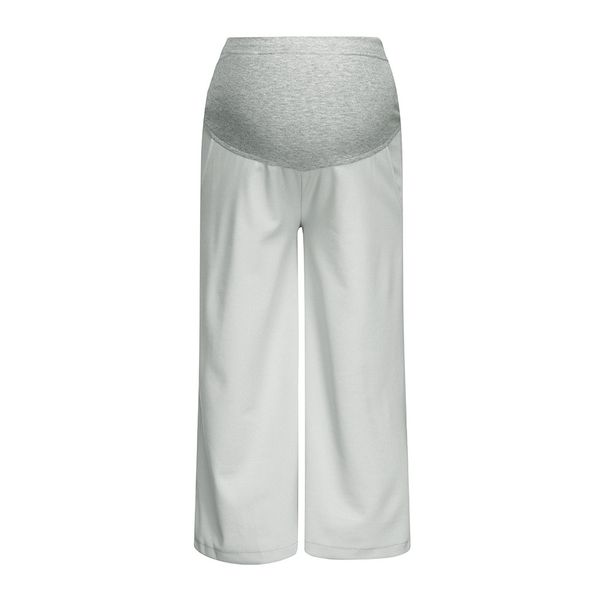 

telotuny pregnant loose calf-length trousers maternity woman high waist casual nursing yoga ripped pant prop belly leggings cj30, White