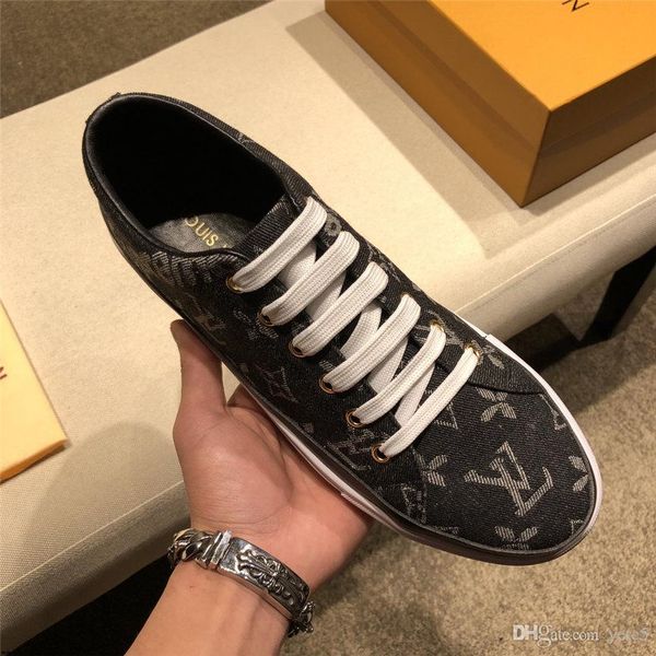 

19fw new youth men casual sneakers flat rubber fashion canvas shoes for students summer casual shoes frying flats yecq7, Black