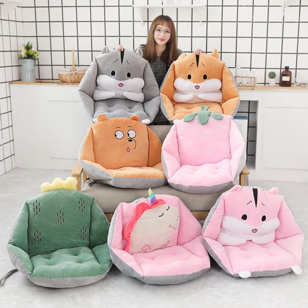 

simanfei cartoon siamese cushion thick office chair seat cushion children soft plush animal fully enclosed back sofa