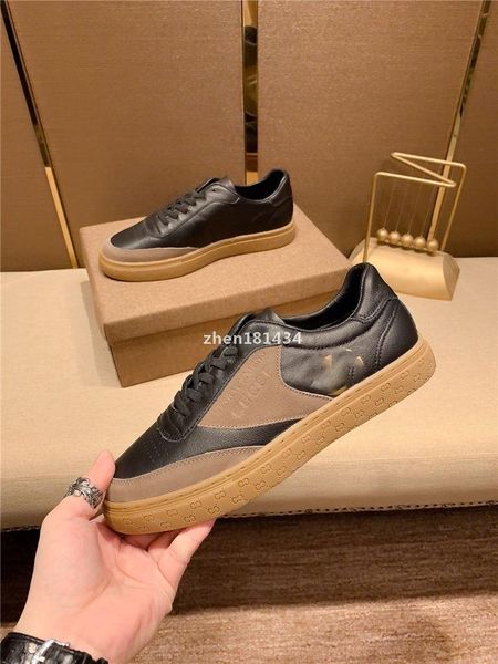 

2020 new latest black laces are comfortable and beautiful sneakers casual leather men s durable stable fashion good, Black;red
