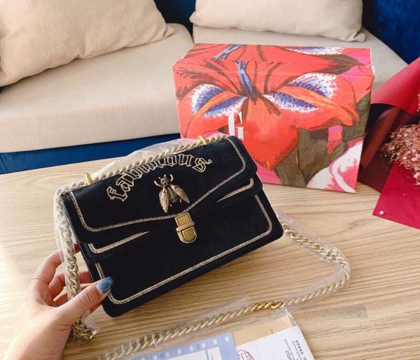 

new velvet cddiorgucci pu leather women's messengers handbag lock chain shoulder messenger bags