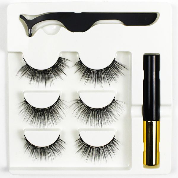 

grafting world magnetic eyeliner and eyelash skit with tweezer and applicator water proof wind proof