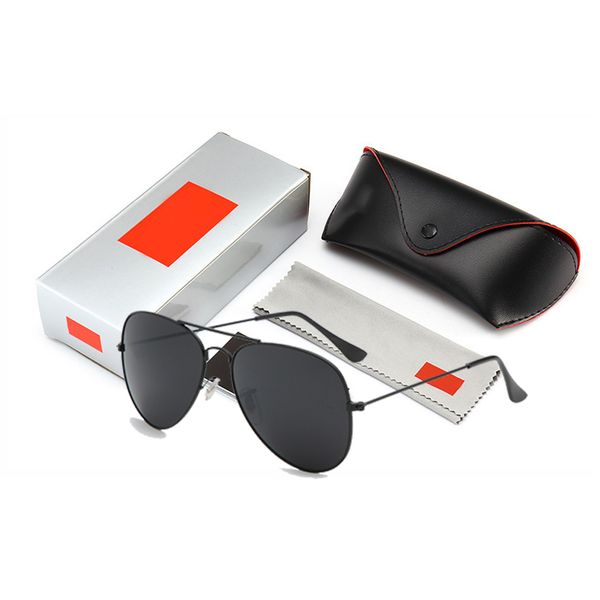 

fashion pilot style driving sunglasses men women classic vintage metal frame sun glasses oculos de sol masculino with original case and box, White;black