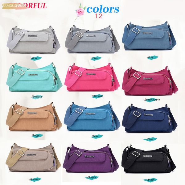 

small flap crossbody bags women nylon shoulder bag waterproof elegant daily shopping handbag 613p