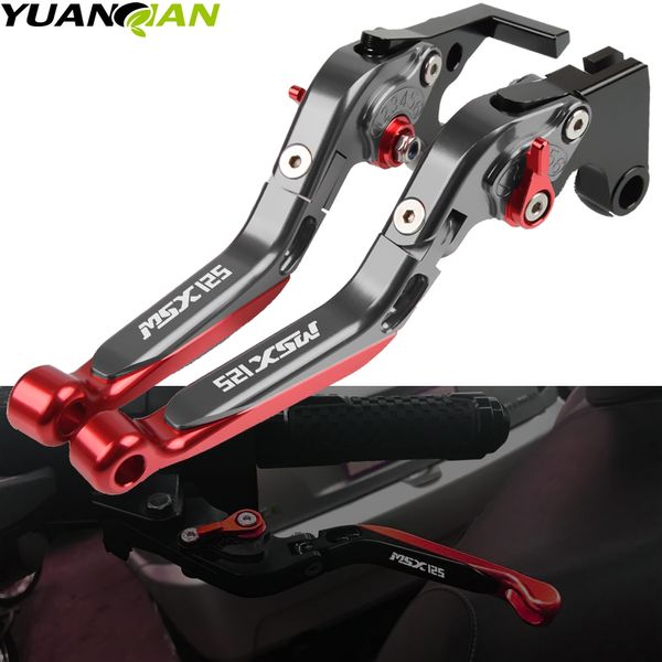 

for msx125 msx 125 grom 2014-2019 2018 2017 2016 cnc aluminum motorcycle folding extendable brake clutch lever msx125 logo