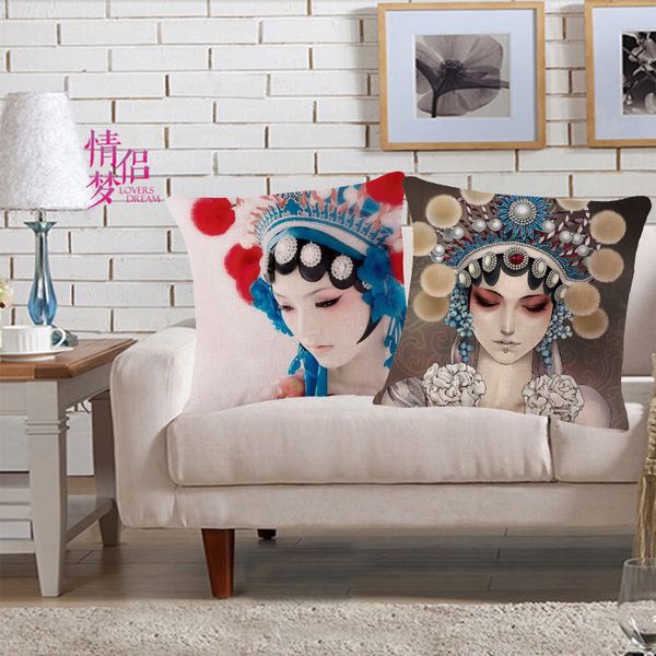 

originality peking opera actor cotton pillow back cushion recruit network agent