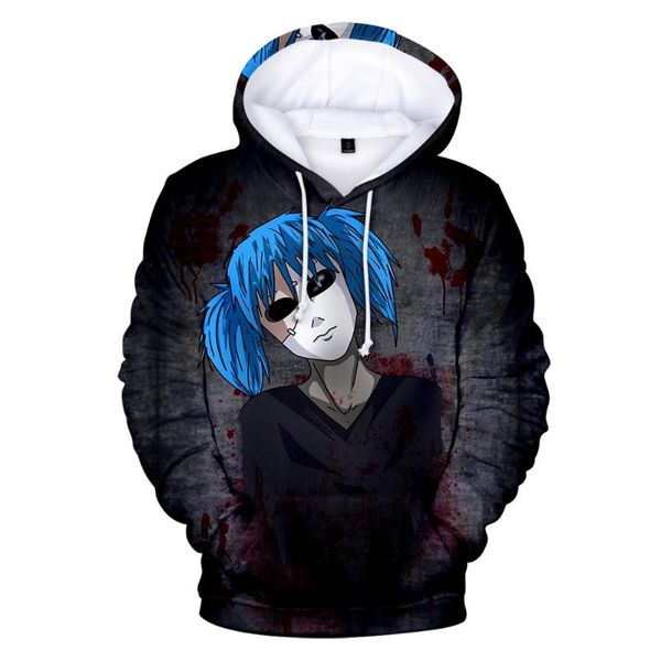 

sally face hoodie men women sweatshirt 3d print clothes gothic, Black
