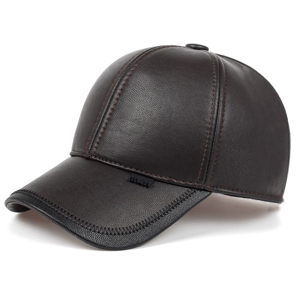 

2019 new fur one solid color baseball cap fashion outdoor windproof old hat thick warm hats men autumn winter caps, Blue;gray