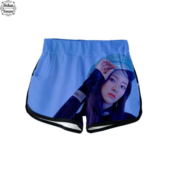 

frdun itzy 3d korea fashion casual shorts 2019 elastic waist shorts women cotton popular girl group summer short xs-2xl, White;black