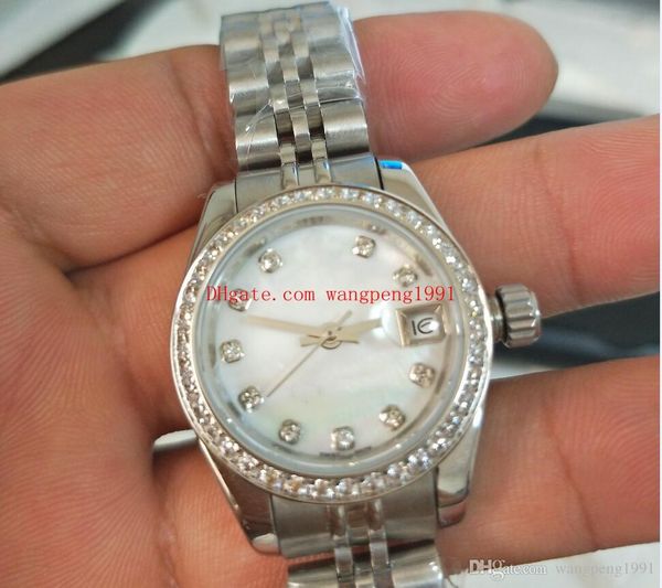 

Часы высокого качества 26 мм 178384 Datejust Белый циферблат с раковиной с бриллиантами и