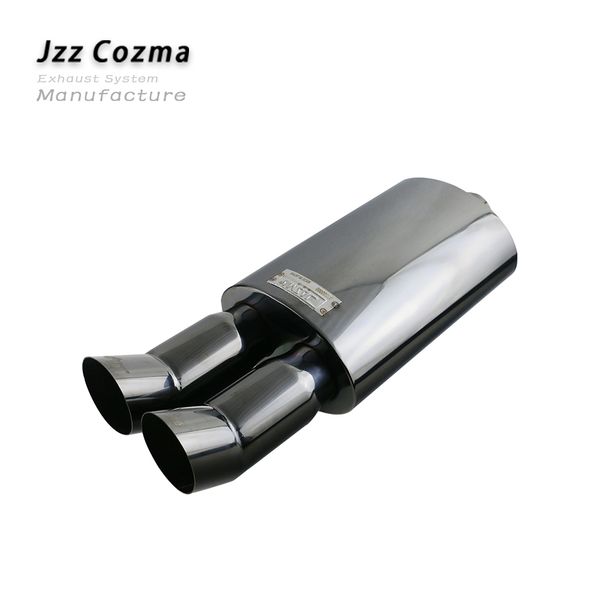 

jzz 2.5'' car exhaust tip stainless steel 201 black muffler for car performance enable great sound straight-through 3