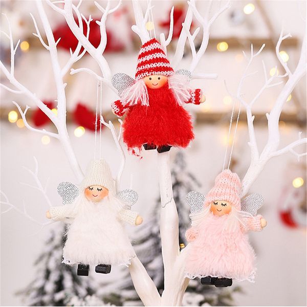 

cute angel girl plush doll christmas pendant christmas tree hanging ornaments window display xmas decoration xmas party gift toy