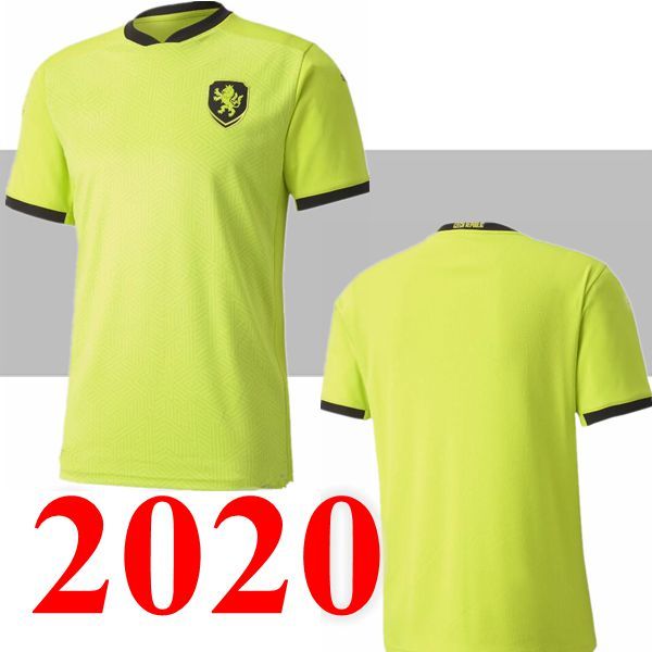

new czech republic 2020 2021 czech soccer jersey 20 21 patrik schick pavel kaderabek camisetas national team away green football shirts, Black;yellow