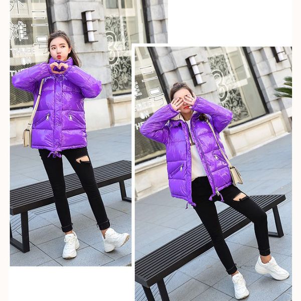 

women designer down coat winter fashion solid color caot 2019 brand womens fashion loose hip hop parkas women luxury down, Black