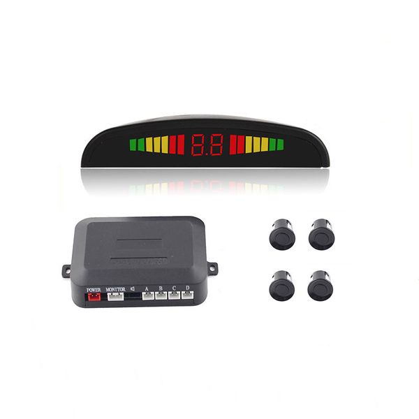 

4 parking sensors led display vehicle car auto backup reverse radar system alarm car parking alarm system