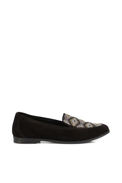 

pearl genuine leather suede black women ballerina 120130005404