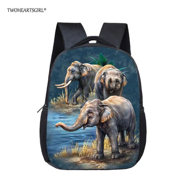 

twoheartsgirl 3d animal elephant preschool book bags small kindergarten backpacks for girls boys mini children baby school bags