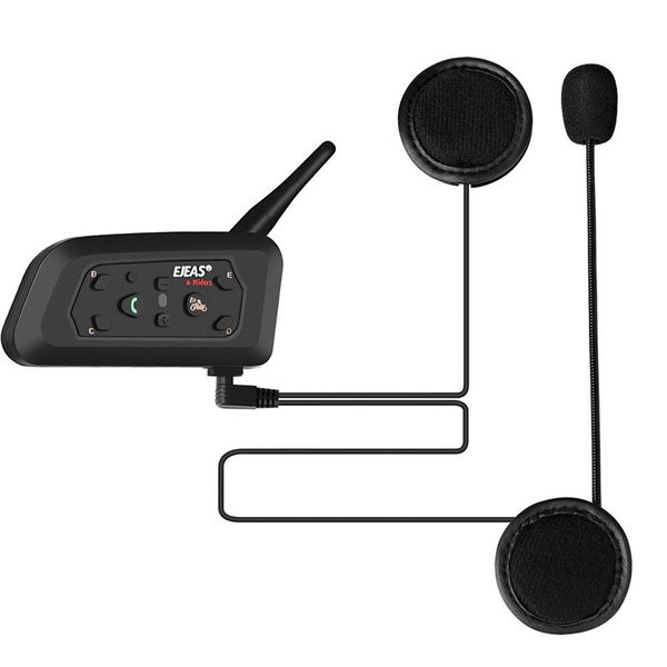 

v6-pro motorcycle helmet bluetooth interphone wireless motorcycle bluetooth walkie-talkie support 2 people dropshipping