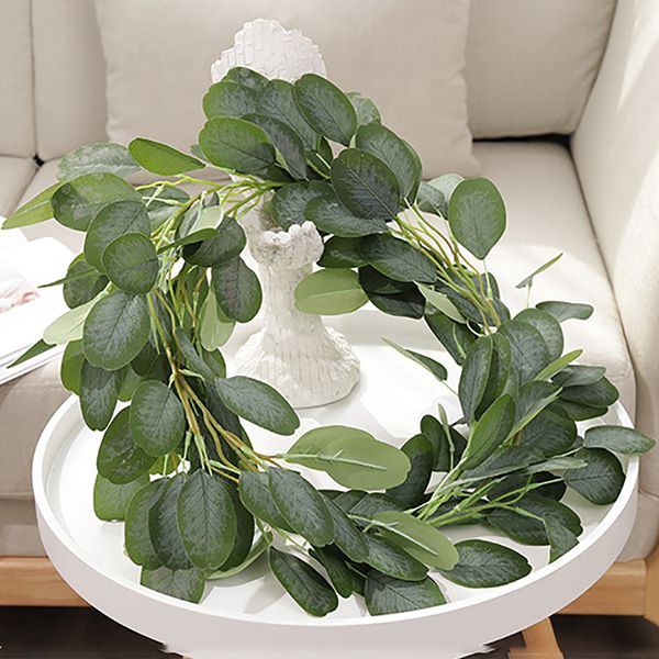 

2m artificial green hanging vine plant leaves garland fake plant for wedding party home garden wall decoration