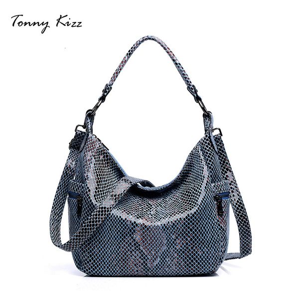 

tonny kizz women handbag pu leather female shoulder bags with serpentine prints ladies casual tote bags large capacity hobos new