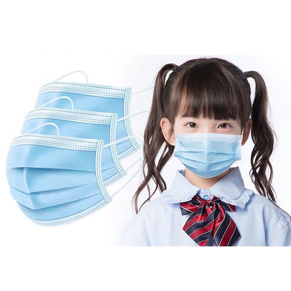

face masks thick 3 layers dustproof anti fog influenza disposable dust filter earloop anti virus face mask mouth sanitary for children kids