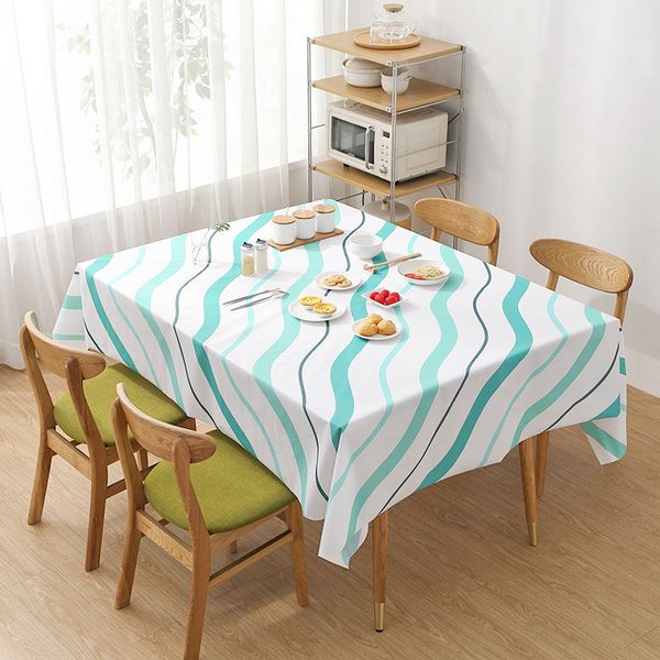 

f230 home furnishing concise waterproof peva tablecloth kitchen defence oil avoid wash square table table cloth
