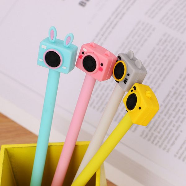 

camera shape gel pen 0.5mm black children writing pen office eexamination limited office material school supplies wholesale e-pack