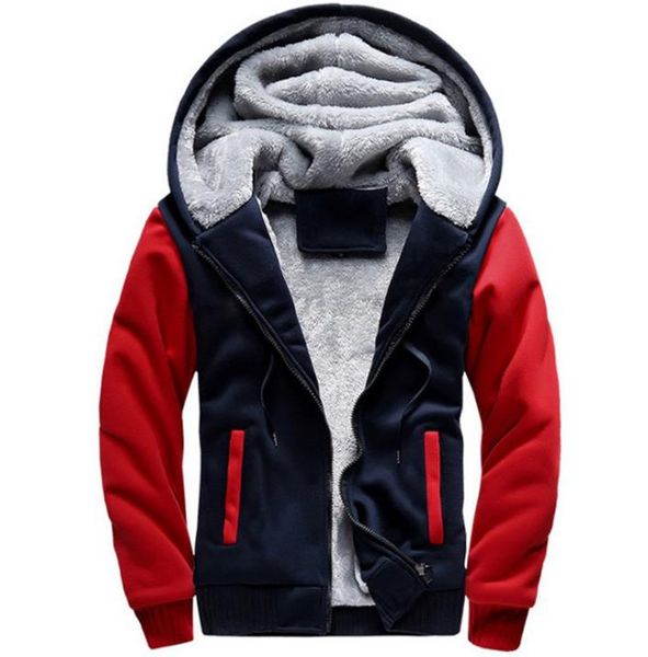

2019 new men jacket winter thick warm fleece zipper men jacket hoodies coat sportwear male streetwear hoodies bomber, Black;brown